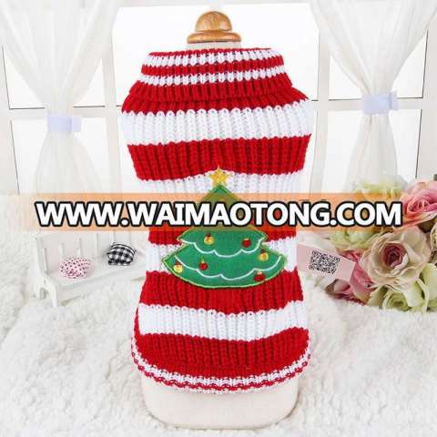 Christmas Holiday Pet Costumes Fashion Dog Stripes Sweaters