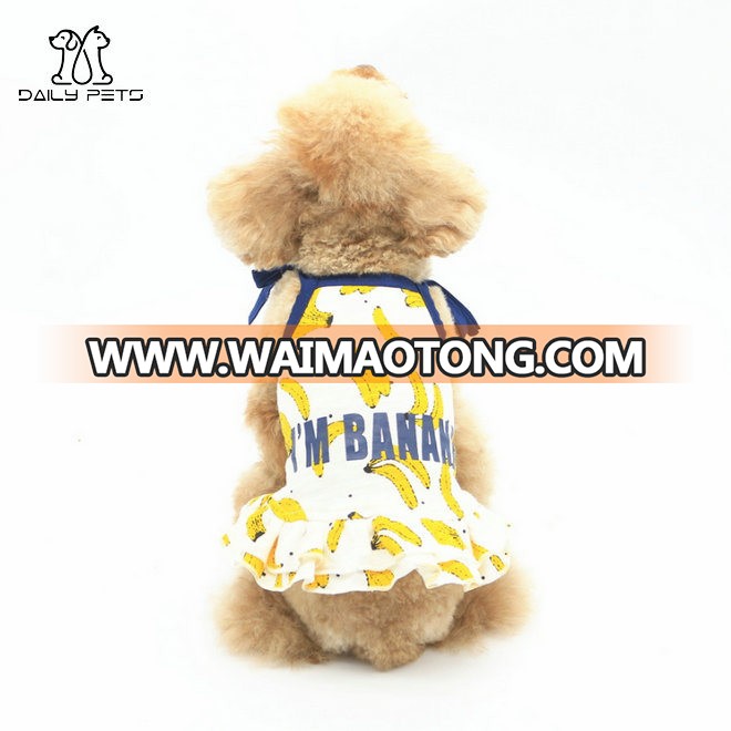 Banana Pet Dress Dog Lace Skirt