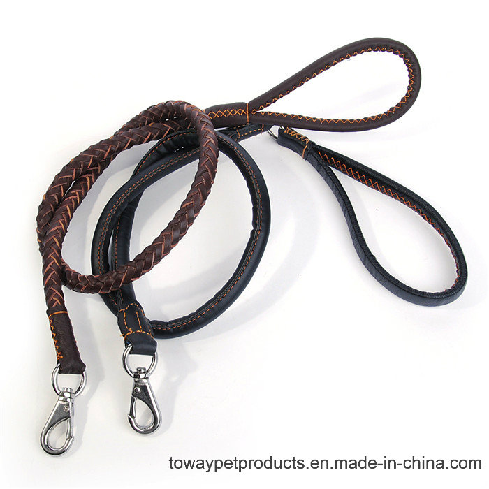 Real Cowskin Knitting String Dog Lead for Large Dog