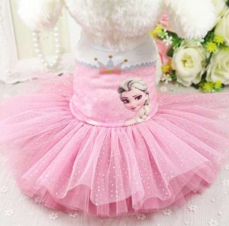 Design Printing Layers Pet Dress Frozen Dog Tutu Skirts