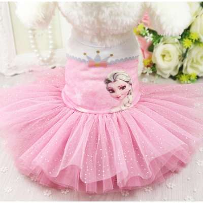 Design Printing Layers Pet Dress Frozen Dog Tutu Skirts