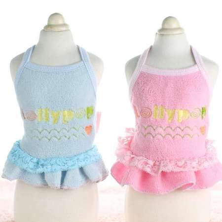 Soft Velvet Cute Dog Lady Dress Lovely Pet Skirts